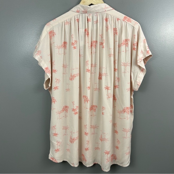 NWT Ricki's Palm Tree Collared Button Down Shirt Size XL - Picture 6 of 9